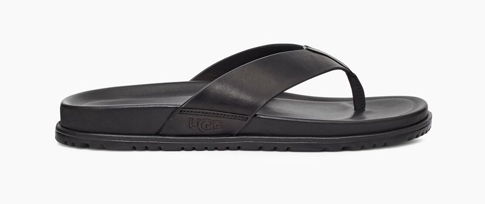 Ugg Wainscott Flip - Mens Sandals - Black - NZ (4615OFSJG)